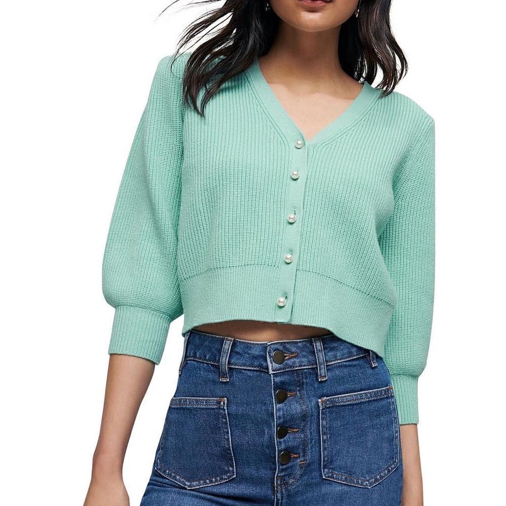 NWT MAJE MISTOU CROPPED CARDIGAN